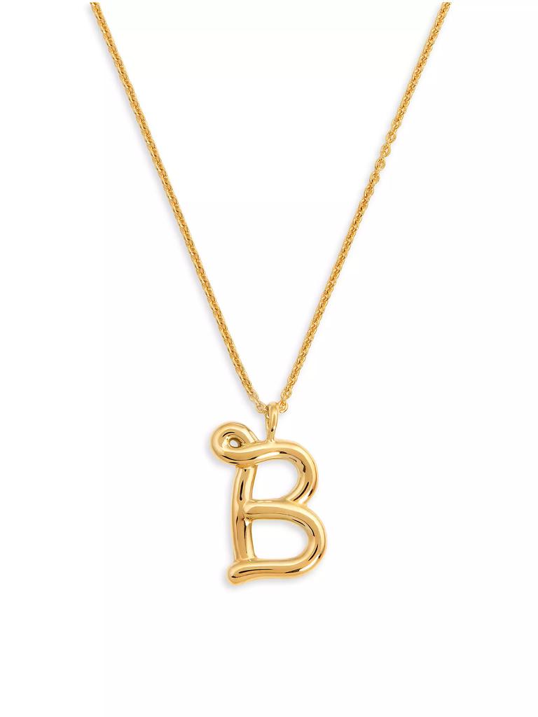 Missoma 18K-Yellow-Gold Vermeil Curly Molten Initial Pendant Necklace