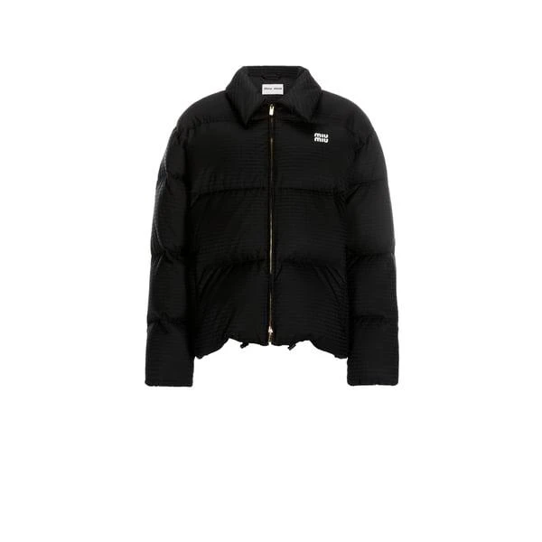 Miu Miu Logo Print Puffer Jacket 1