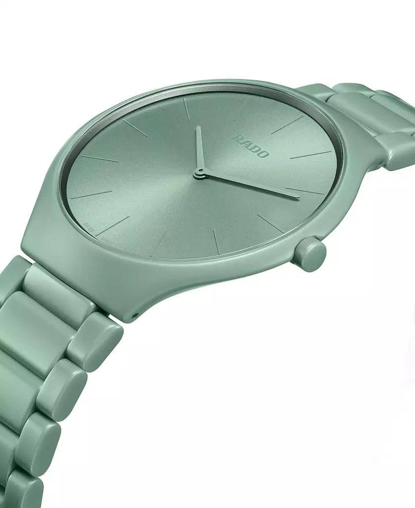 Rado Unisex Swiss True Thinline Les Couleurs Le Corbusier Green High-Tech Ceramic Bracelet Watch 39mm 2