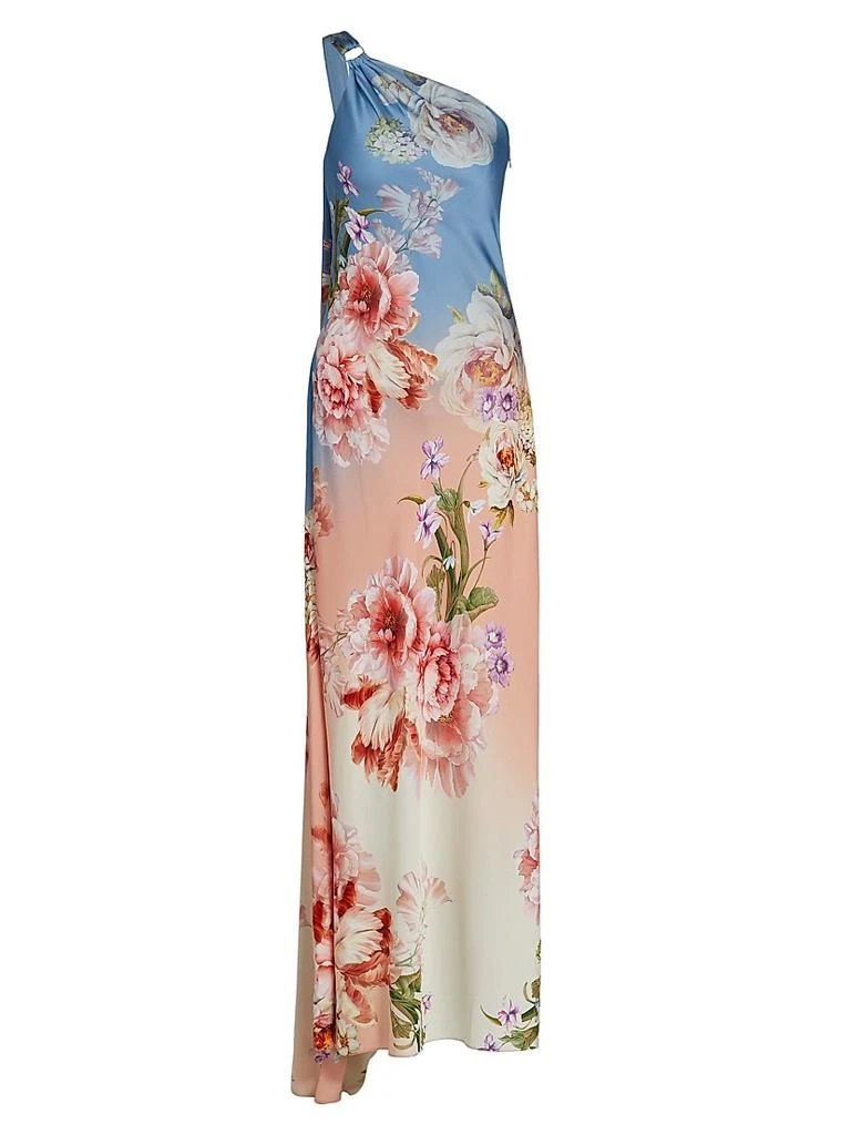 maxi aline dress Backless Cotton-Poplin Midaxi Dress in Rose Print - 8