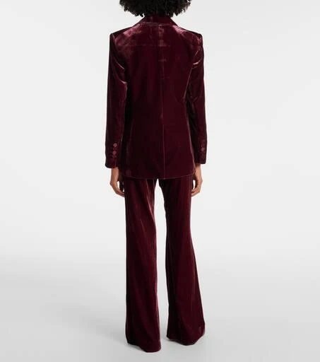 VERONICA BEARD Ellette double-breasted velvet blazer 3
