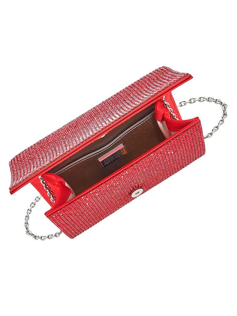 Judith Leiber Fizzy Crystal-Embellished Satin Clutch 4