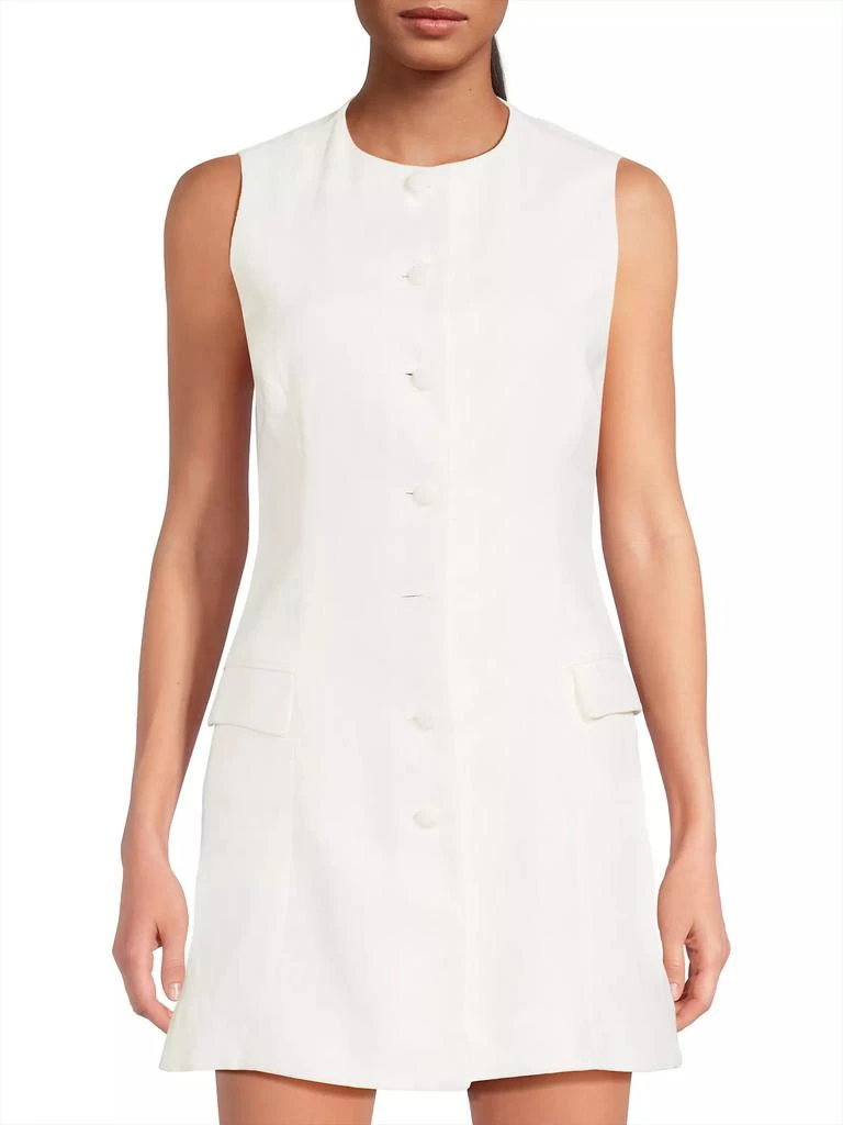 Faithfull the Brand Jane Button-Front Linen Minidress 3