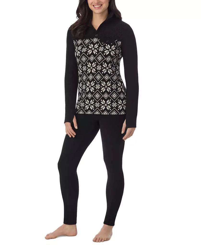 Cuddl Duds Fleecewear Long-Sleeve Collared Top 3