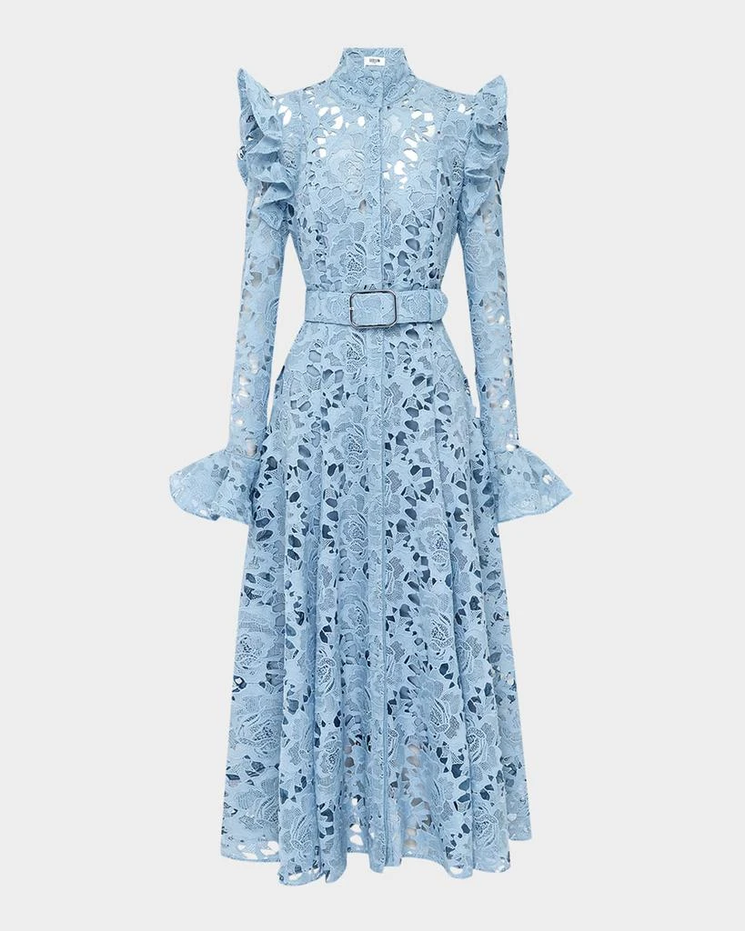 LEO LIN Aliyah Lace Butterfly-Sleeve Midi Dress 1