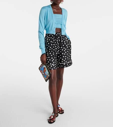 Dolce
Gabbana Lace-trimmed silk crop top 2