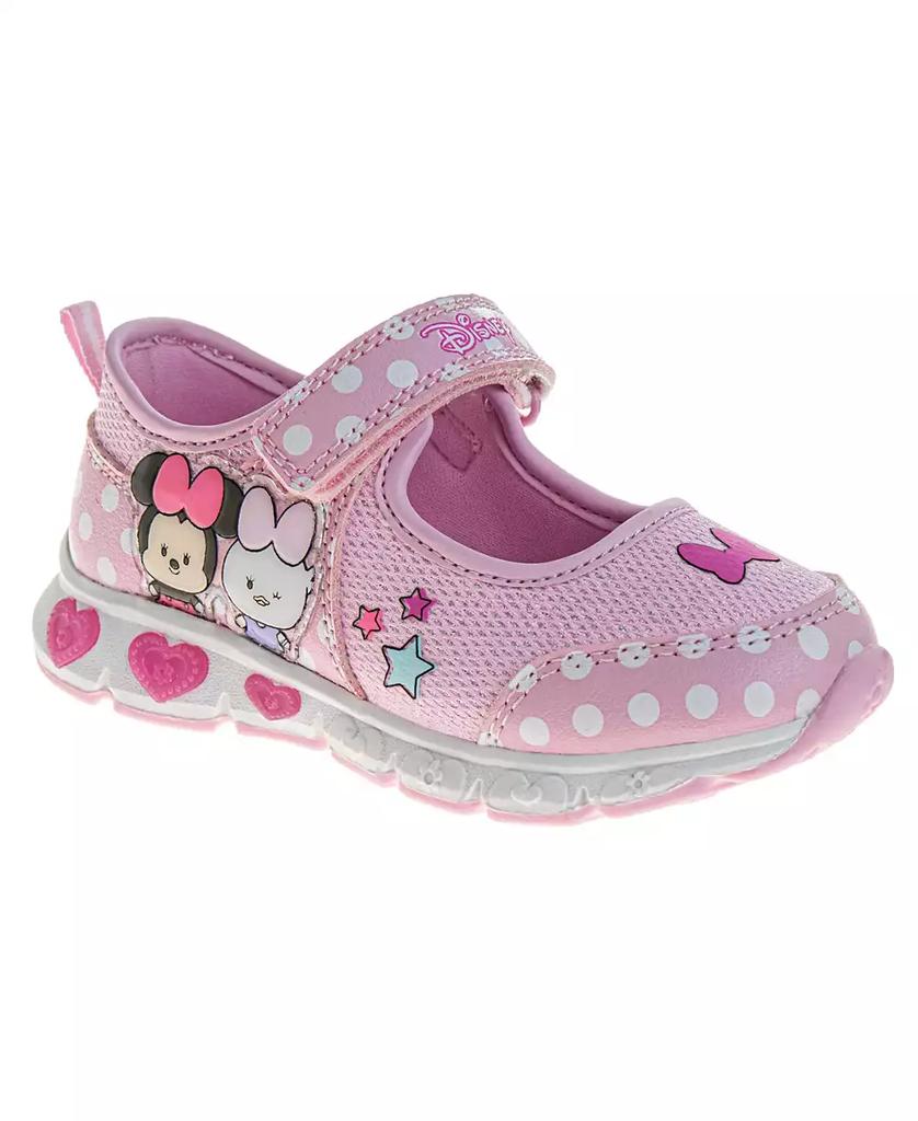 Disney Toddler and Little Girls Minnie Mouse Mary Jane Styled Light Up Sneakers