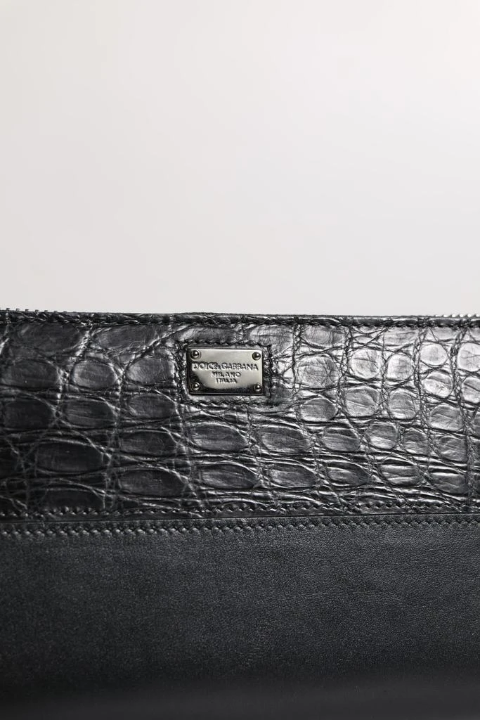 Dolce 
Gabbana Leather Logo Plaque Zip Around Continental Men
s Wallet (Pre-Owned) 2