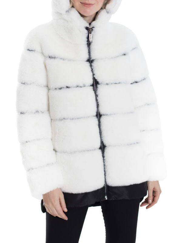 BELLE FARE Hooded Faux Fur Jacket 1