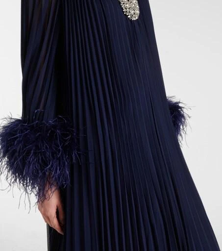 Pliss feather-trimmed chiffon maxi dress  On Sale Now with Up to 41% Off  | Discover Exclusive Deals & Savings at BeyondStyle  Authentic Self  Portrait designers|n|e|o|w|dresses|clothing|self-portrait|women|midi dresses|m  with Limited-Time Discounts, Free
