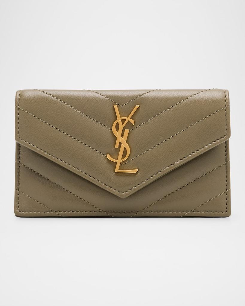 長財布 Saint Laurent Cassandre Fragments cardholder CASSANDRE MATELASSÉ FRAGMENTS CARD CASE IN GRAIN DE POUDRE