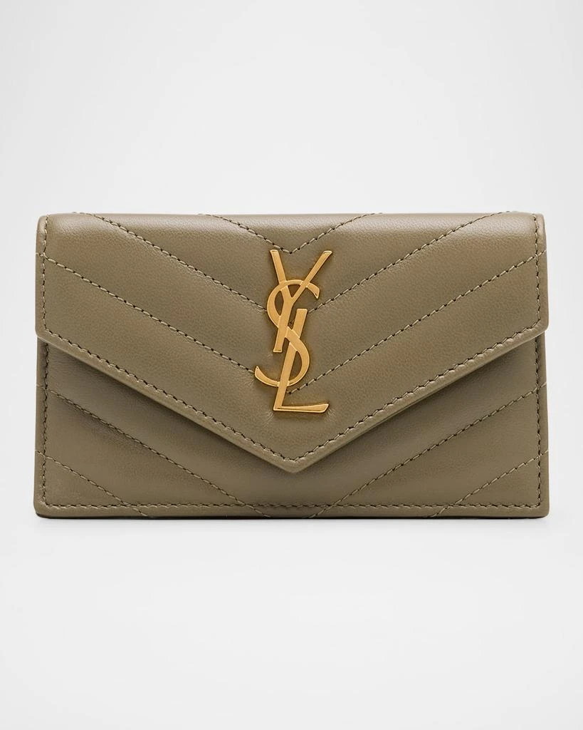 Yves Saint Laurent Cassandre YSL Quilted Leather Fragments Card Holder 1