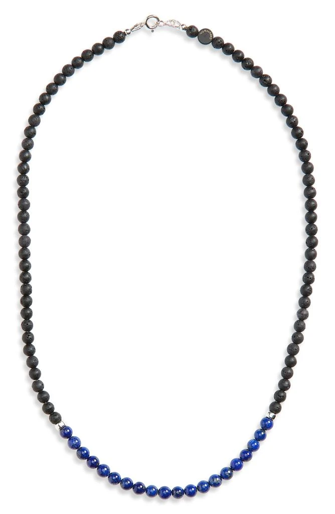 Caputo & Co. Ubud Lava Rock & Lapis Lazuli Beaded Necklace 1