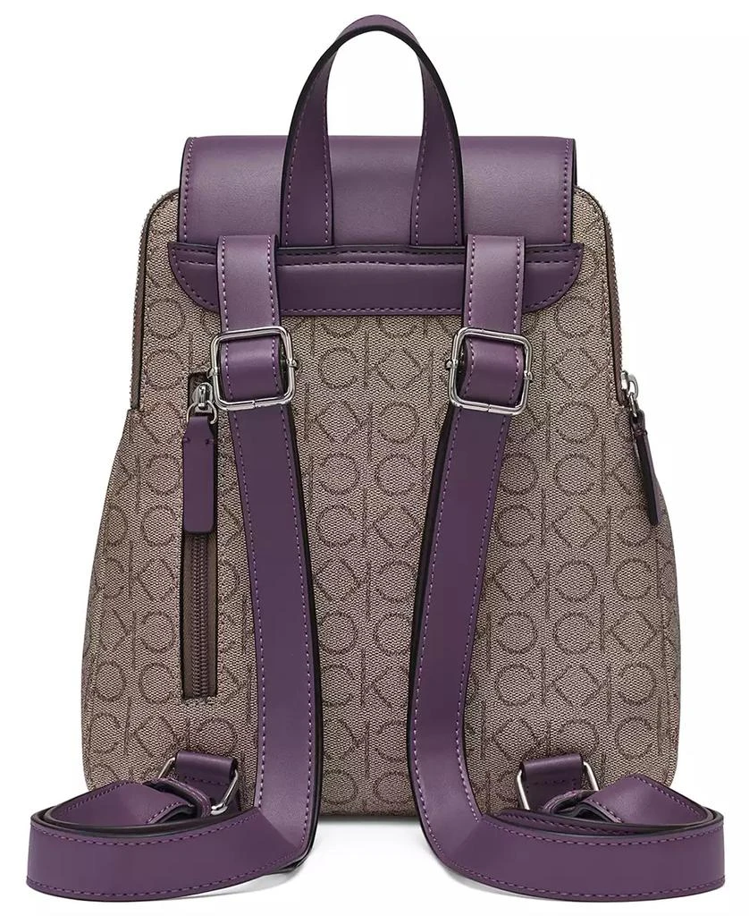 Shop Garnet Signature Triple Small Compartment Backpack  display picture 1