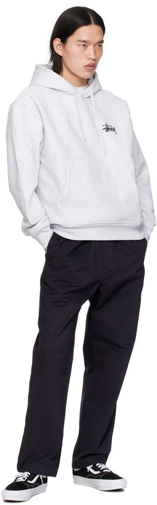STUSSY Gray Basic Hoodie 4