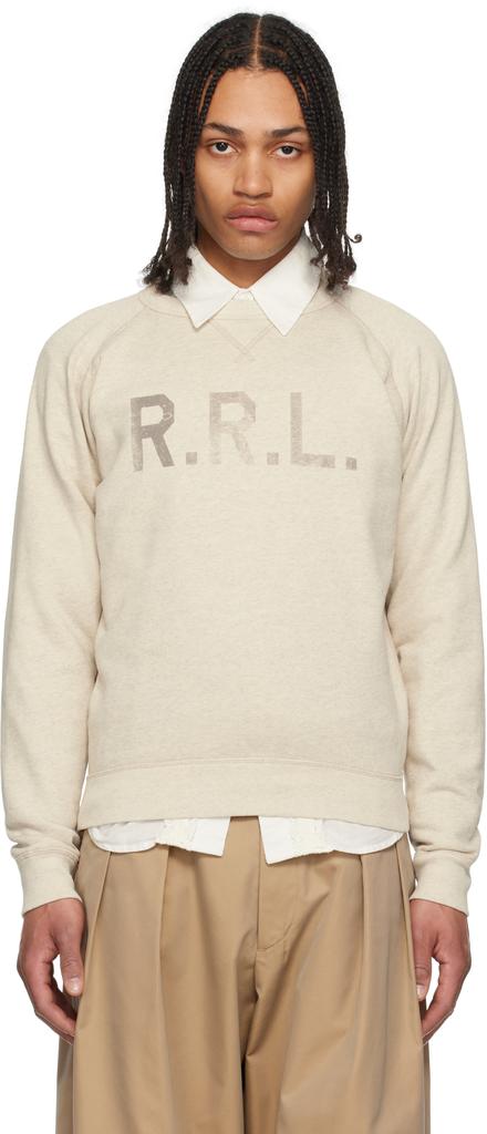 RRL Green Garment-Dyed Waffle-Knit Henley