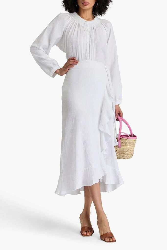 MELISSA ODABASH Georgia cotton-gauze top 2
