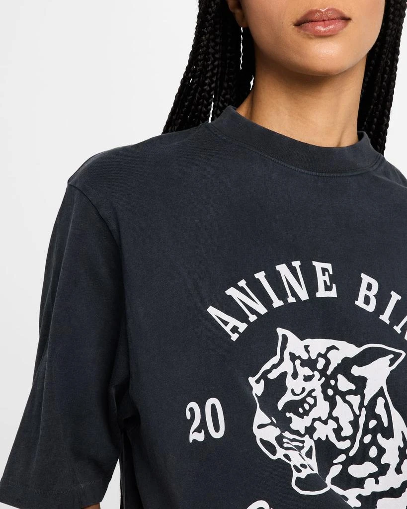 ANINE BING Avi Collegiate Leopard Tee 5