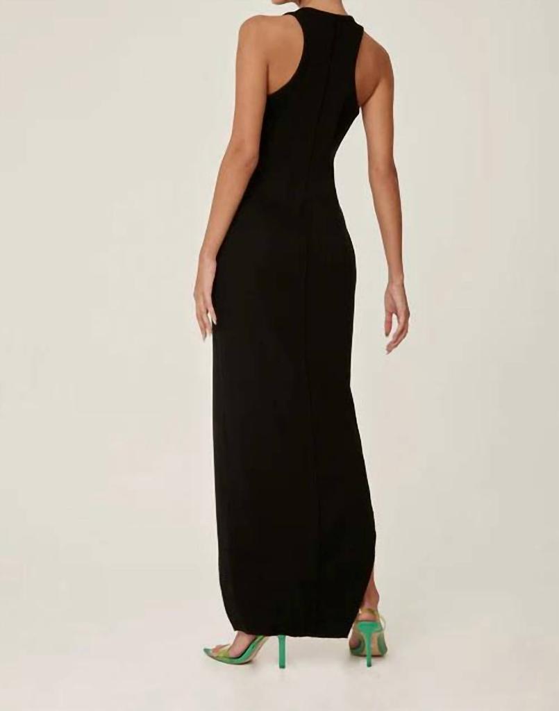 Lanston Lanston - Ribbed Asymmetrical Dress