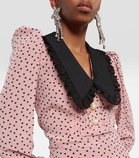 Alessandra Rich Printed silk midi dress 4