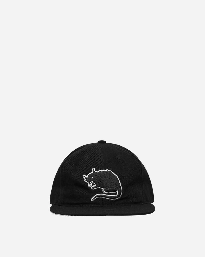 Stray Rats Rat Logo Fitted Hat Black 1