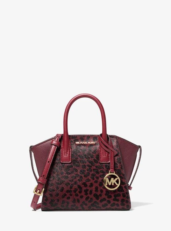 Michael Kors Avril Extra-Small Cheetah Print Calf Hair and Leather Satchel 1