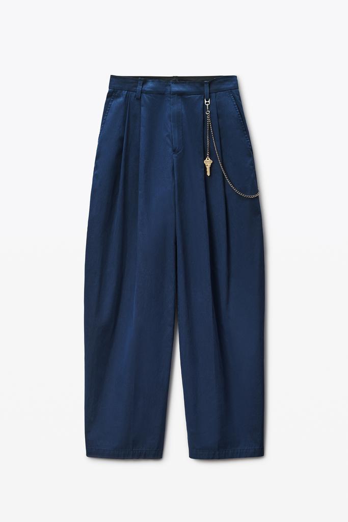 Alexander Wang Blue Cotton-Blend Balloon-Leg Pants