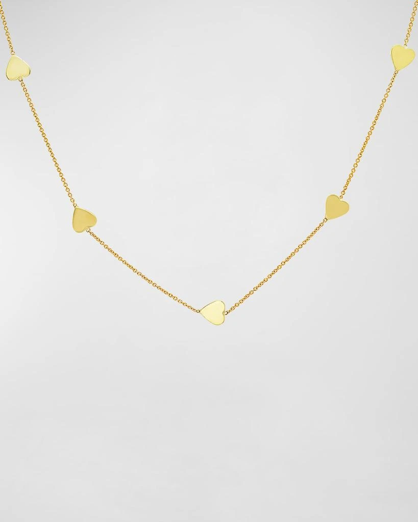 Jennifer Meyer 18k Yellow Gold Hearts by The Inch Necklace