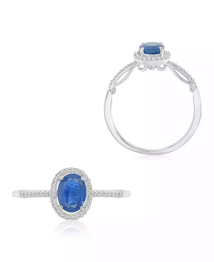 Macy
s Sapphire (1 ct. t.w.)
Diamond (0.138 ct. t.w.) Halo Ring in 14k White Gold 3