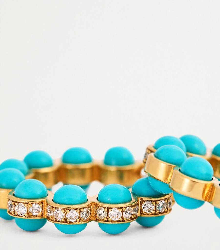 L'ATELIER NAWBAR Yellow Gold and Diamond Atoms Hoop Earrings 6
