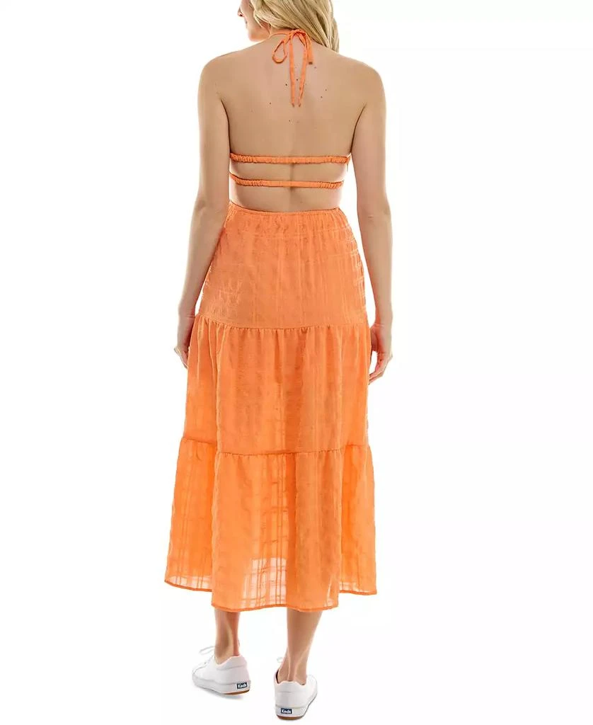 Speechless Juniors' Printed Sleeveless Halter Midi Dress 2
