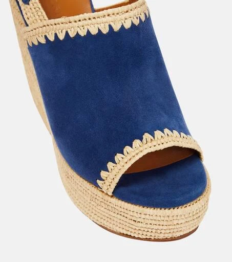 Clergerie Damya suede wedge sandals 6