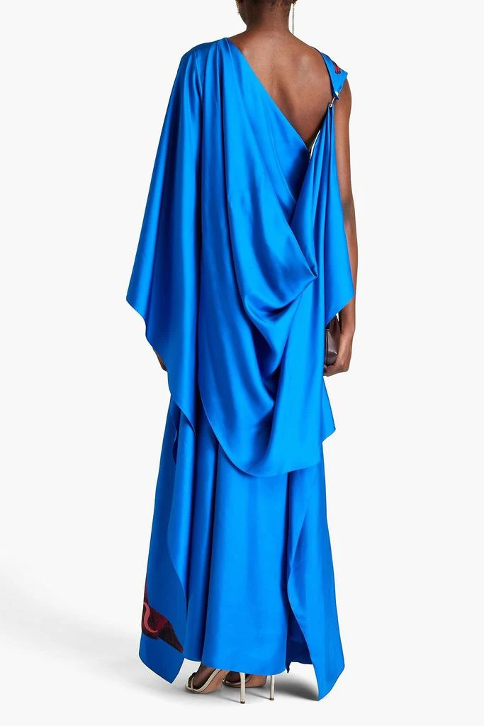 ROKSANDA Senvu draped printed silk-twill maxi dress 3