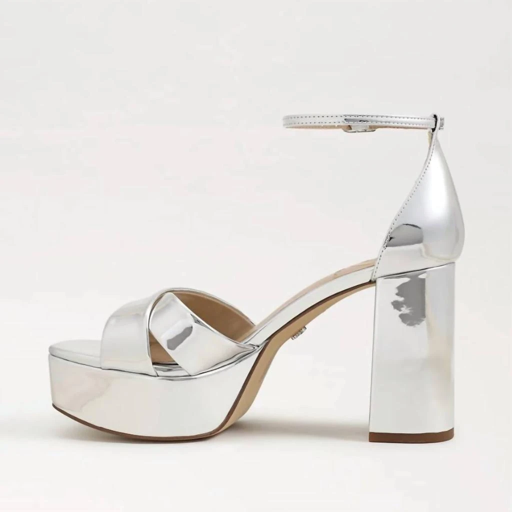 Sam Edelman Womens' Jullian Platform Heel In Silver 4