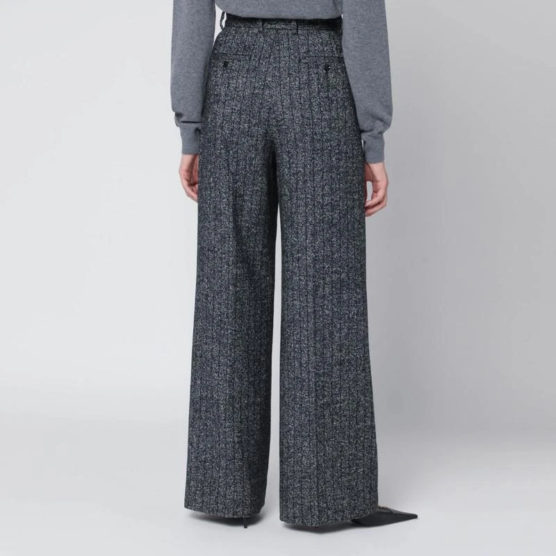 Dolce 
Gabbana Wide dark grey striped trousers 4