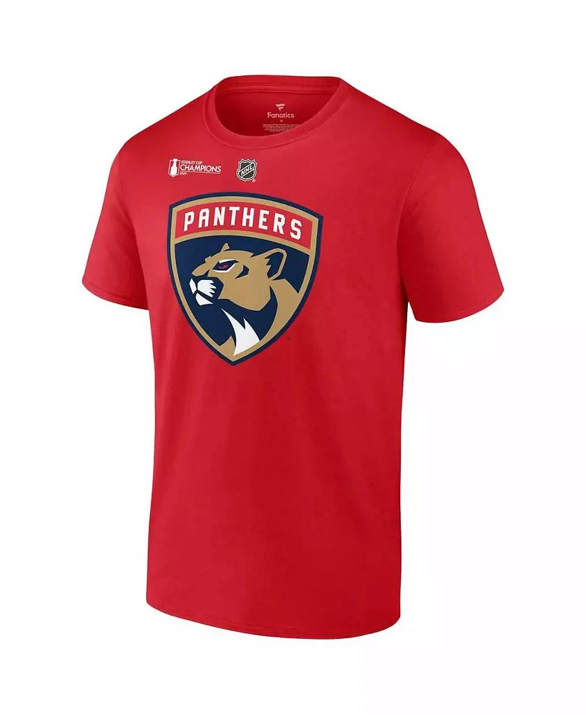 Fanatics Men's Vladimir Tarasenko Red Florida Panthers 2024 Stanley Cup Champions Authentic Stack Name Number T-Shirt 3