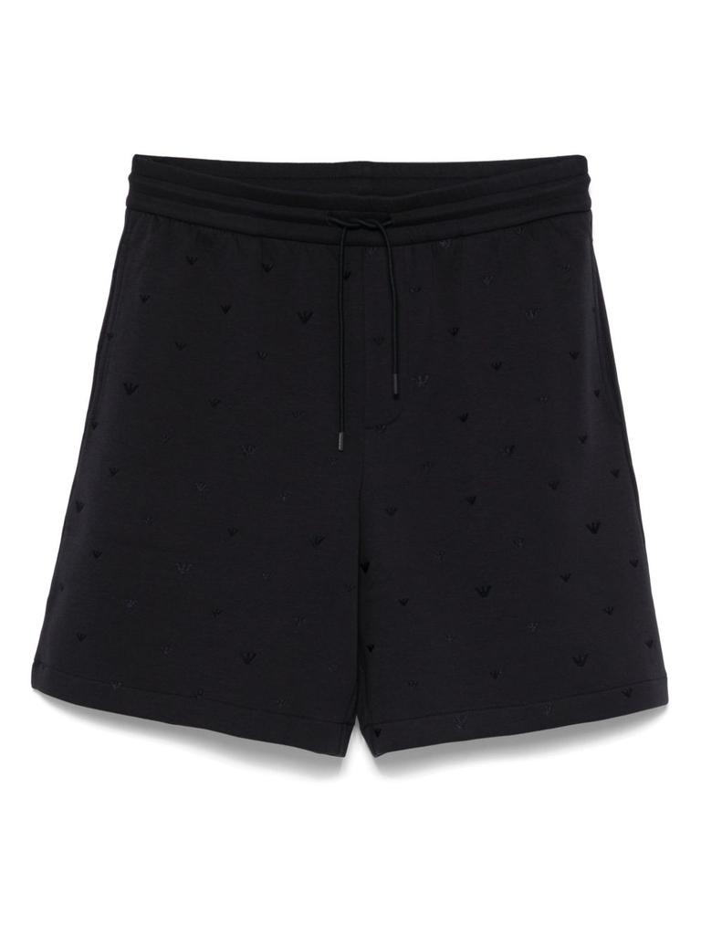 Emporio Armani ALLOVER LOGO COTTON SHORTS