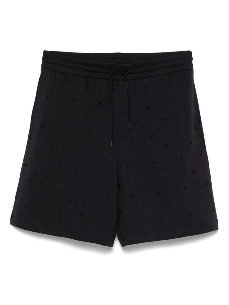 Emporio Armani ALLOVER LOGO COTTON SHORTS 1