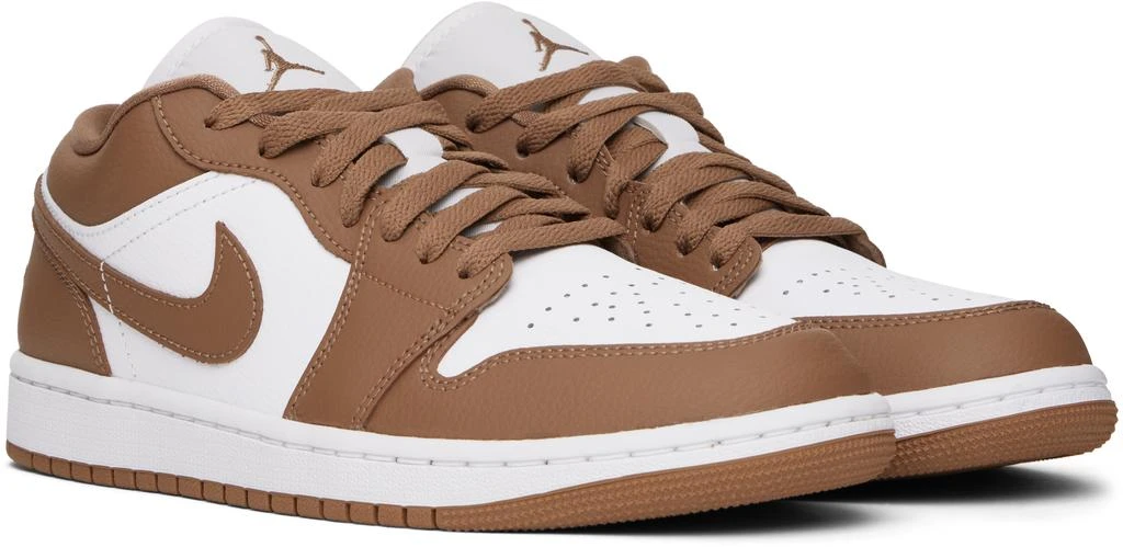 Jordan White & Brown Air Jordan 1 Low Sneakers 4