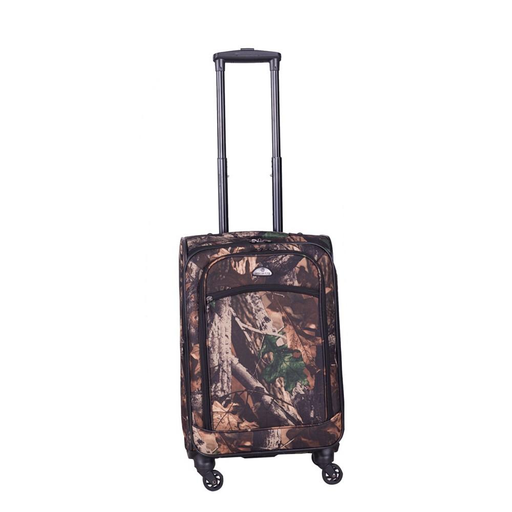 American Flyer Camo Green 5 Piece Spinner Luggage Set