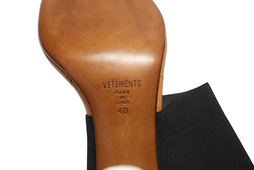Vetements Lighter-heel Mules in Black Stretch-canvas 6