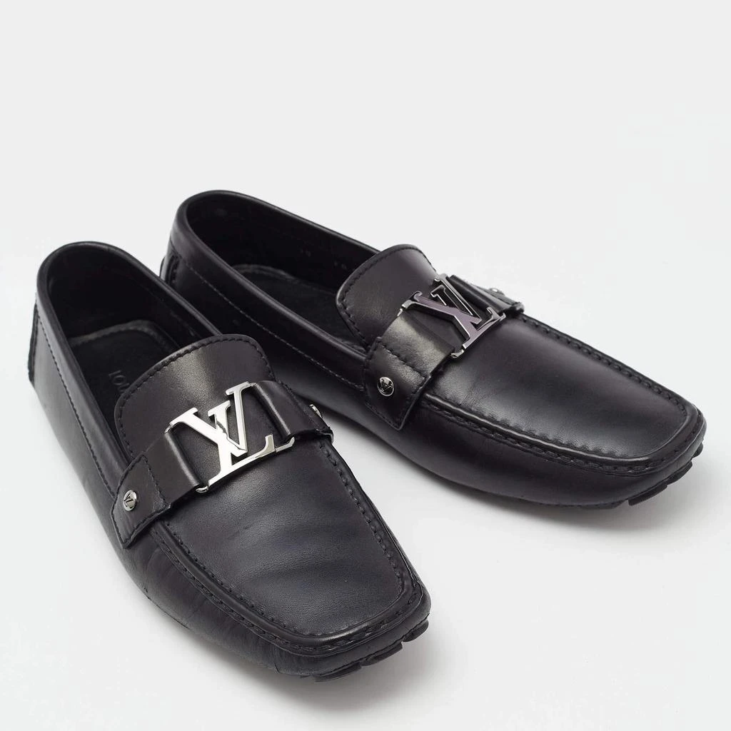 Louis Vuitton Louis Vuitton Black Leather Monte Carlo Loafers Size 44 4