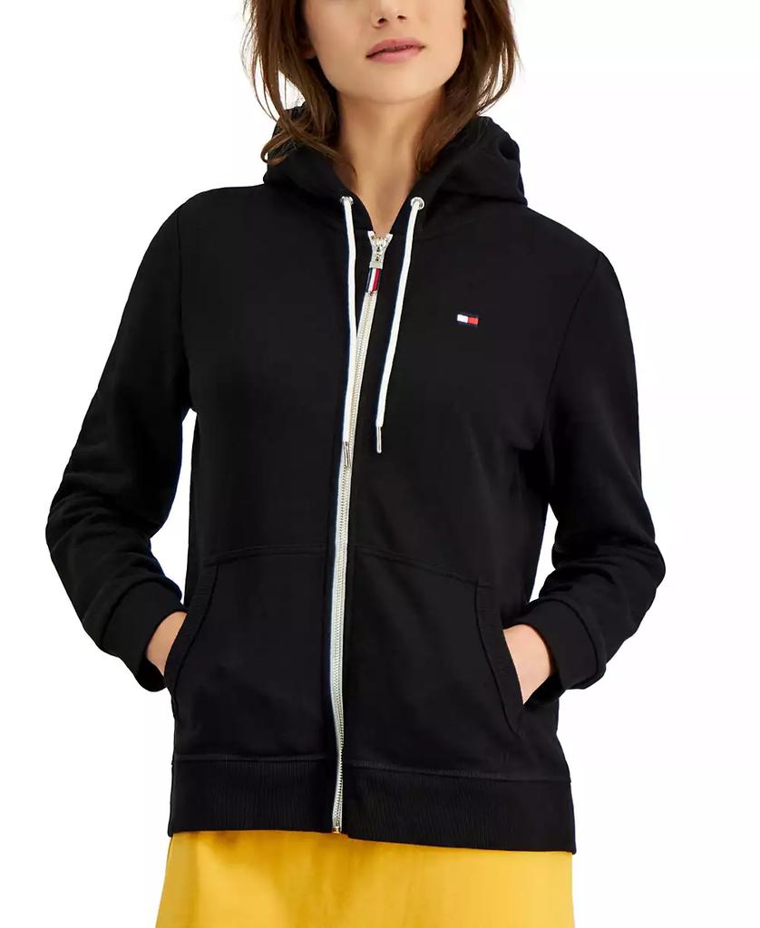 Tommy Hilfiger on sale Women's Black Sherpa Toggle Zip-Up Jacket Size M