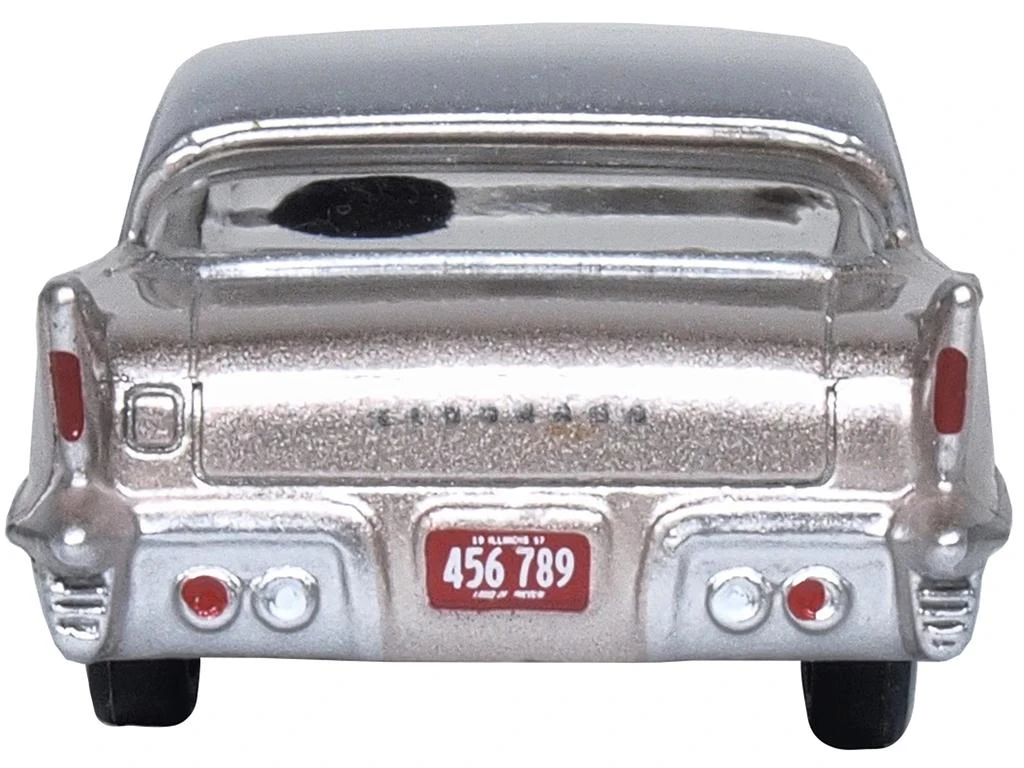 Oxford Diecast 1957 Cadillac Eldorado Brougham Sandalwood Beige Metallic with Silver Top 1/87 (HO) Scale Diecast Model Car by 2