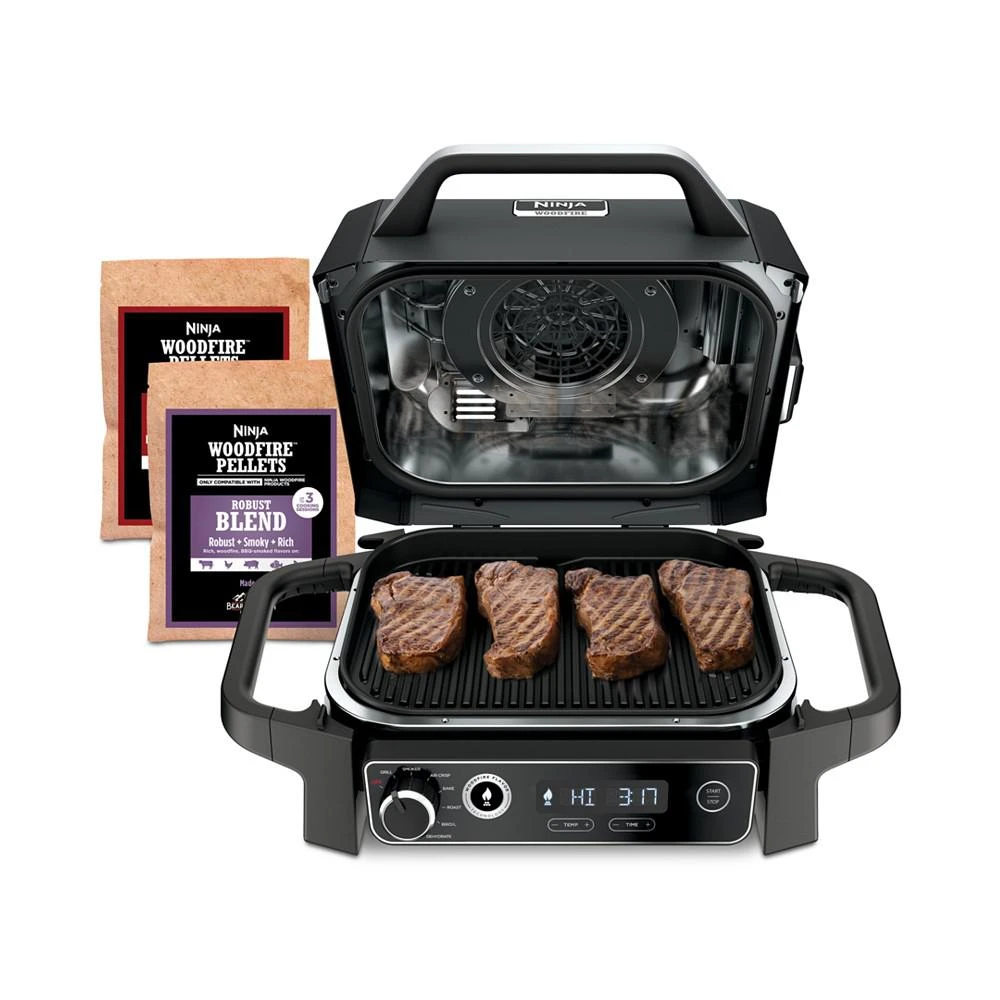 Ninja Woodfire Outdoor Grill & Smoker, 7-in-1 Master Grill, BBQ Smoker and Air Fryer with Woodfire Technology - OG701