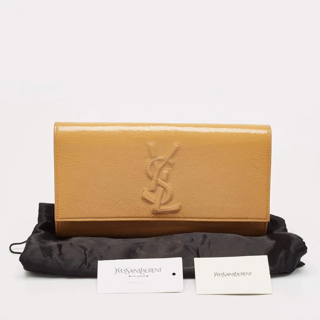 Yves Saint Laurent Saint Laurent Beige Patent Leather Belle De Jour Clutch 7