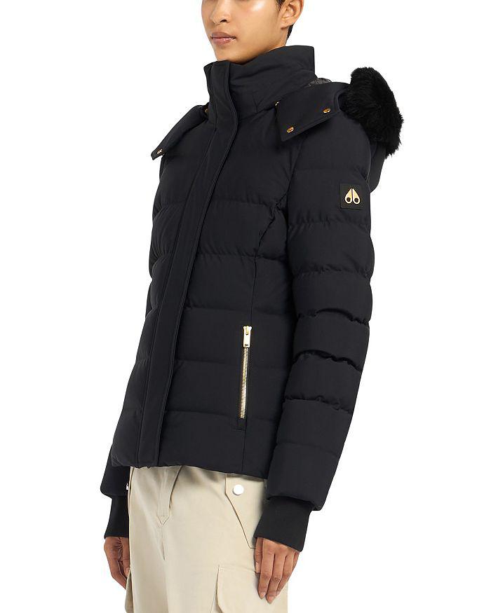 Moose Knuckles Betta Shearling Trim Down Puffer Jacket