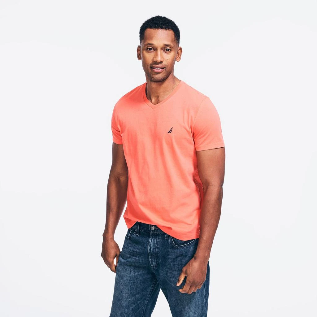 Nautica Mens Premium Cotton V-Neck T-Shirt 14