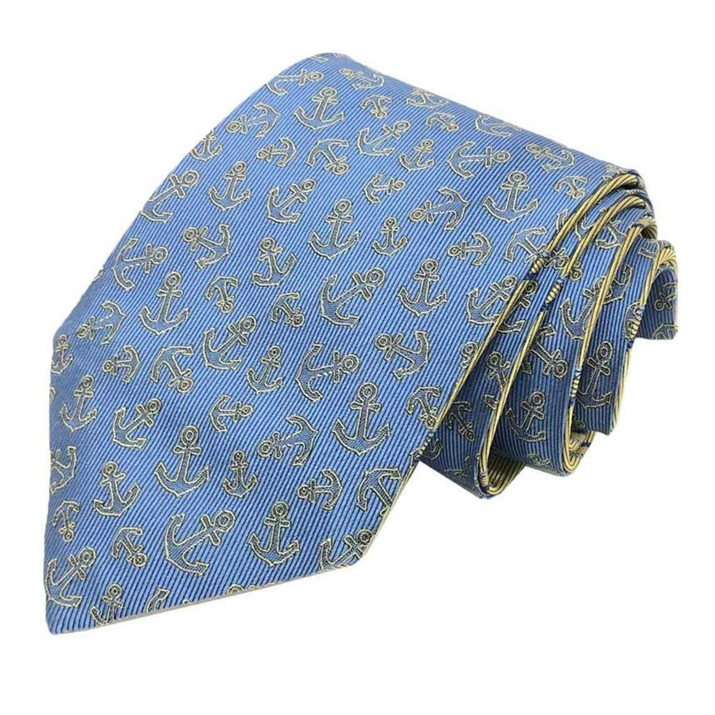 BVLGARI blue Silk Cravat (Pre-Owned)