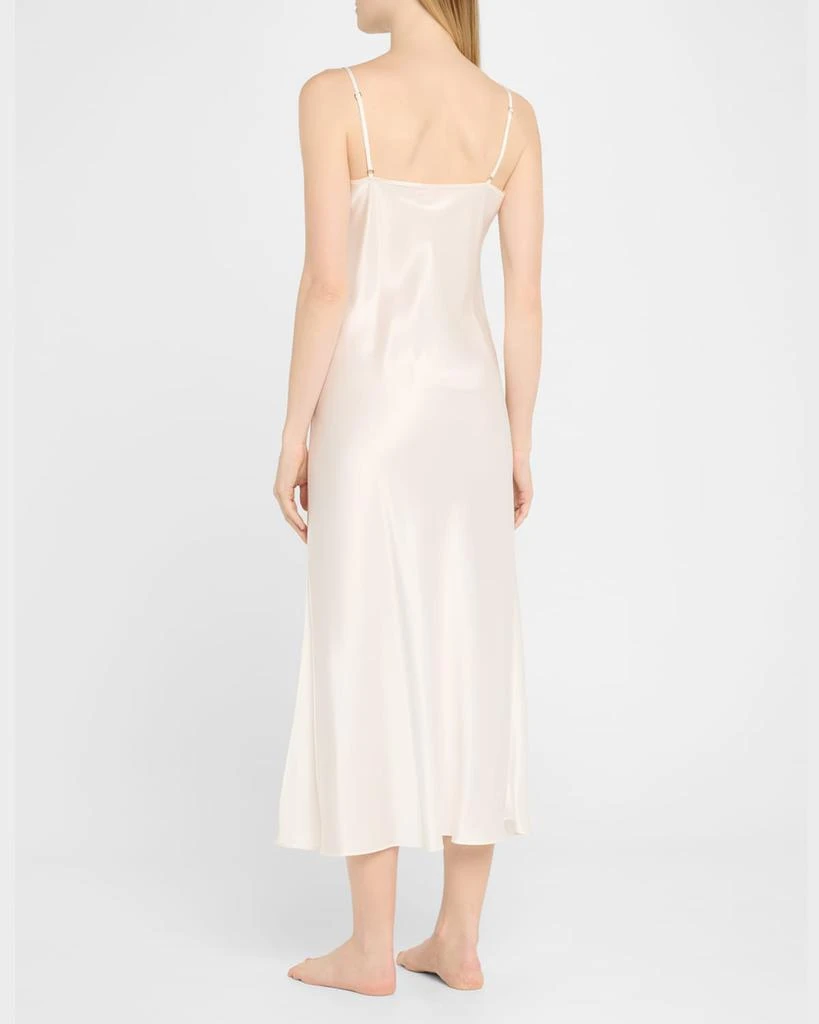 Christine Lingerie Long Silk Satin Nightgown 3
